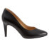 Фото #1 товара Trotters Angie T2050-001 Womens Black Narrow Leather Pumps Heels Shoes