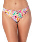 Фото #1 товара California 276803 Waves Juniors' Hipster Scoop Bottom Swimsuit, MD, White/Multi