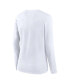 Фото #3 товара Women's White Los Angeles Dodgers Lightweight Fitted Long Sleeve T-shirt