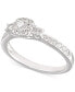 Фото #1 товара Кольцо Macy's Diamond Engagement in 14k White Gold