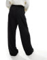 Фото #3 товара Vila high waisted dad trousers with waistband detail in black