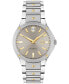 ფოტო #1 პროდუქტის Women's Se Automatic Swiss Automatic Silver-Tone Stainless Steel Yellow PVD Bracelet Watch 33mm