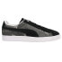 Фото #1 товара Puma Suede Crepe Embroidery Lace Up Mens Black Sneakers Casual Shoes 384896-01