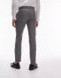 Topman skinny textured suit trousers in grey