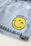 Фото #4 товара Джинсовые шорты с принтом smileyworld ® happy collection ZARA