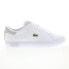 Фото #1 товара Lacoste Powercourt 124 2 SMA Mens White Leather Lifestyle Sneakers Shoes