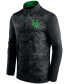 Фото #3 товара Men's Black Oregon Ducks Depth Chart Camo Jacquard Quarter-Zip Jacket