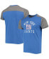 Фото #1 товара Men's Royal, Gray New York Giants Field Goal Slub T-shirt