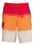 George Board Short Men's Large Red Orange Stretch Drawstring Mid-Rise 9" Inseam