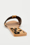 Фото #8 товара Animal print leather flat sandals