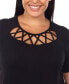 Plus Size Crisscross Cutout Short Sleeve Top