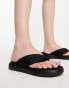 Urban Revivo flatform toe post sandal in black