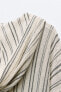 Striped knit linen blend tunic