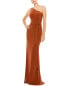 Фото #1 товара Mac Duggal Jersey One Shoulder Belted Trumpet Gown Women's 14