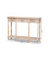 Фото #6 товара Hallan Classic and Traditional French Provincial Wood 3-Drawer Console Table