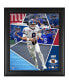 Фото #1 товара Daniel Jones New York Giants Framed 15" x 17" Impact Player Collage with a Piece of Game-Used Football - Limited Edition of 500