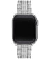 Women's Pave Silver-Tone Stainless Steel Apple Watch Band, 38mm or 40mm