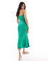 Style Cheat knitted bandeau midi dress in green