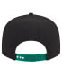 Фото #4 товара Men's White/Kelly Green Boston Celtics Throwback Gradient Tech Font 9fifty Snapback Hat