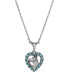 Фото #1 товара 2028 crystal Turquoise Horse Head Heart Shaped Necklace