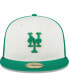 Фото #1 товара Men's White/Green New York Mets 2024 St. Patrick's Day 59FIFTY Fitted Hat