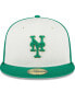 Фото #2 товара Men's White/Green New York Mets 2024 St. Patrick's Day 59FIFTY Fitted Hat