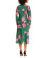 ფოტო #2 პროდუქტის Women's Floral-Print Twist-Front Midi Dress