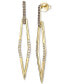 ფოტო #1 პროდუქტის Nude Diamond & Chocolate Diamond Spear Drop Earrings (1/3 ct. t.w.) in 14k Gold