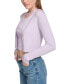 Фото #3 товара Women's Ribbed Button-Down Cropped Cardigan Sweater