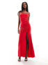 Flounce London maxi dress in red Красный, 38 - фото #1