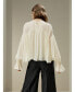 Women's Sheer-shoulder Ruffle Shirt for Women