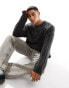 Фото #1 товара ASOS DESIGN oversized knitted wide ribbed jumper in charcoal