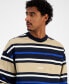 Men's Nocusery Striped Long Sleeve Crewneck Sweater