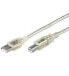 Goobay USB 2.0 Hi-Speed Cable - transparent - 3m - 3 m - USB A - USB B - USB 2.0 - 480 Mbit/s - Transparent