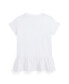 ფოტო #2 პროდუქტის Baby Girls Polo Bear Cotton Jersey Peplum T Shirt