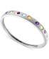 ფოტო #3 პროდუქტის EFFY® Multi-Gemstone Bangle Bracelet (3-5/8 ct. t.w.) & Diamond (1/10 ct. t.w.) Bangle Bracelet in Sterling Silver