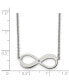 Chisel infinity Symbol CZ 16.5 inch Cable Chain Necklace