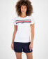 ფოტო #1 პროდუქტის Women's Sailboat Stripe Graphic T-Shirt