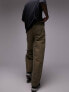 Фото #5 товара Topman relaxed trousers with elasticated waist in dark stone