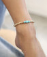 Фото #3 товара Turquoise and 18k Gold Plated Beaded Anklet