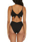 Фото #2 товара Becca Women's Modern Edge Buckle Reversible Bikini Top Swimwear Size Medium