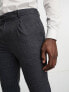 Фото #2 товара New Look pleat front tapered trousers in navy texture