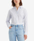 Фото #1 товара The Classic Cotton Box-Pleat-Back Long-Sleeve Shirt