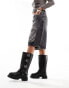 Public Desire Fast Track biker boot in black