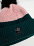 Фото #5 товара Columbia Winter Blur pom pom beanie in navy and pink