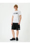 Фото #1 товара 4sam10020nk 000 Beyaz Erkek Polyester Jersey Kısa Kollu T-shirt