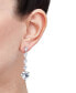 ფოტო #2 პროდუქტის Cubic Zirconia Heart Dangle Drop Earrings in Sterling Silver