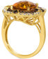 Фото #2 товара Cinnamon Citrine (4-3/4 ct. t.w.) & Diamond (1 ct. t.w.) Double Halo Ring in 14k Gold