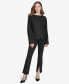 ფოტო #4 პროდუქტის Women's Textured Dolman-Sleeve Cuffed Blouse