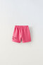 Plush jersey bermudas with slogan